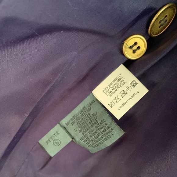 Wool houndstooth holiday structured blazer petite - Picture 9 of 13